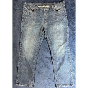 Levis 541 Jeans Mens 44x32 Blue Denim Dark Wash Athletic Fit Comfort Casual